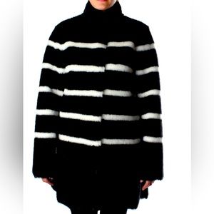 Armani Jeans faux fur coat topper jacket NWT